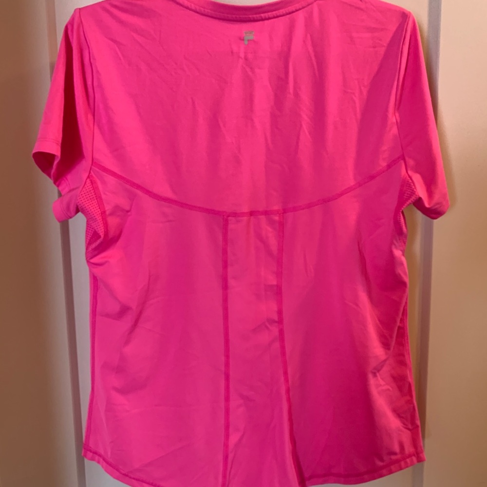 Fila Neon Pink Running T-Shirt, Large - Picture 2 of 4